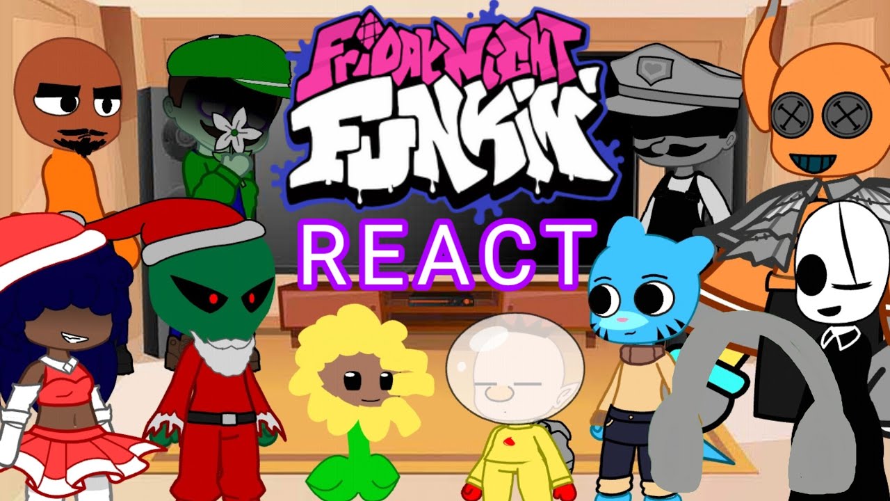 FNF characters reacting to there songs part 7 [chrismas special]
