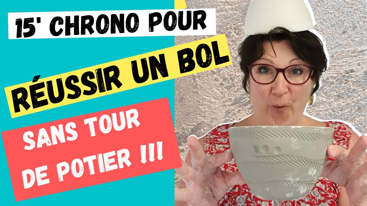 Comment réaliser un magnifique bol sans tour de potier en 15' chrono? Avec le double moule CUP16 !!!