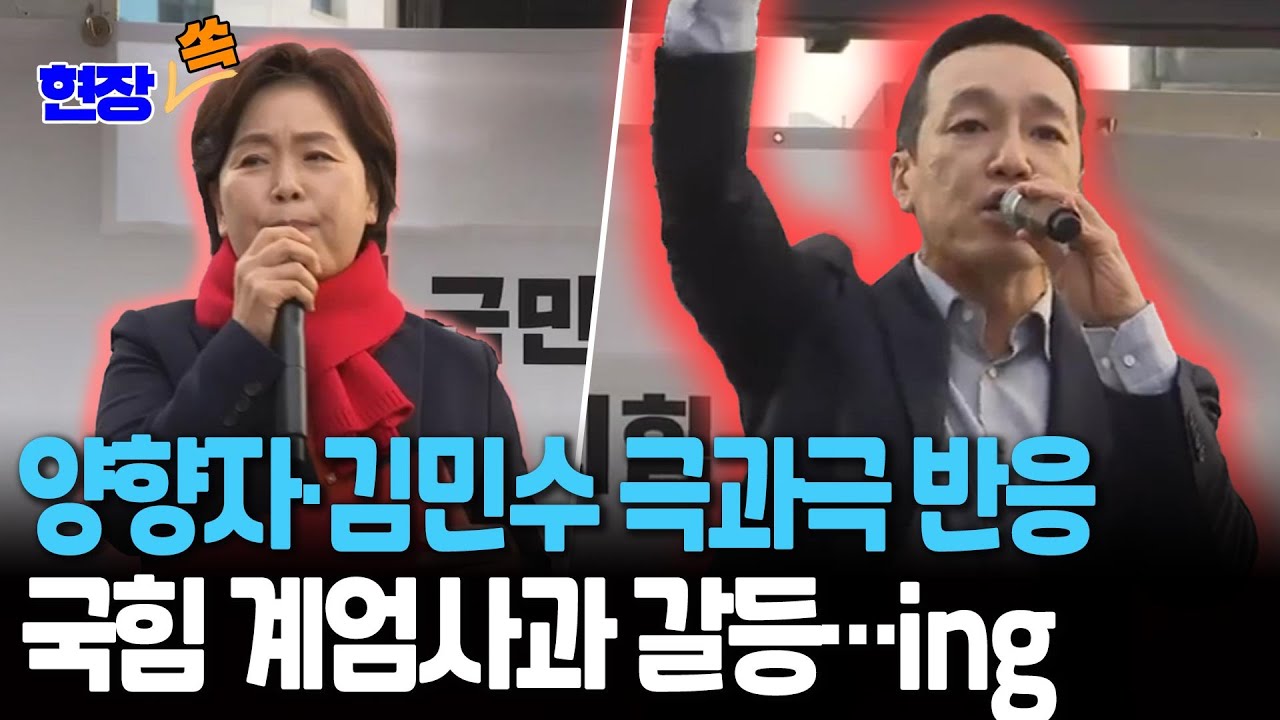 '양향자&middot;김민수 온도차' 국힘 국민대회 야유&middot;환호 교차&hellip;'계엄 사과&middot;尹 절연' 갈등 그대로 [현장쏙] / 연합뉴스TV(YonhapnewsTV)