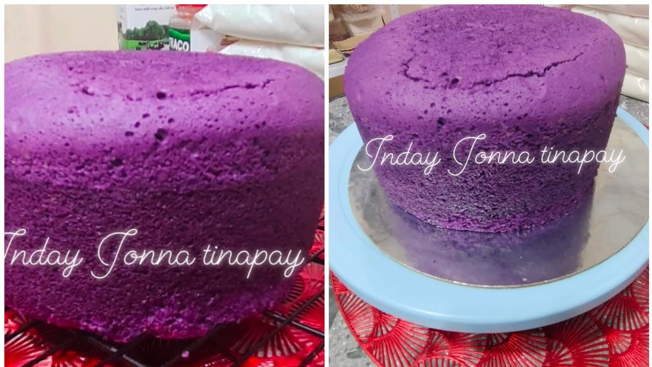 ube chiffon cake na lutong steamer, moist and fluffy BAKERY recipe