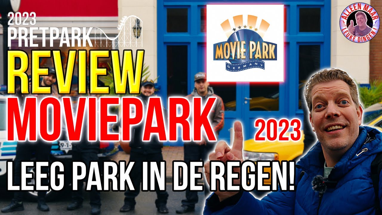 Movie park Germany nieuwe seizoen 2023 REVIEW - Uitgestorven park in de regen!