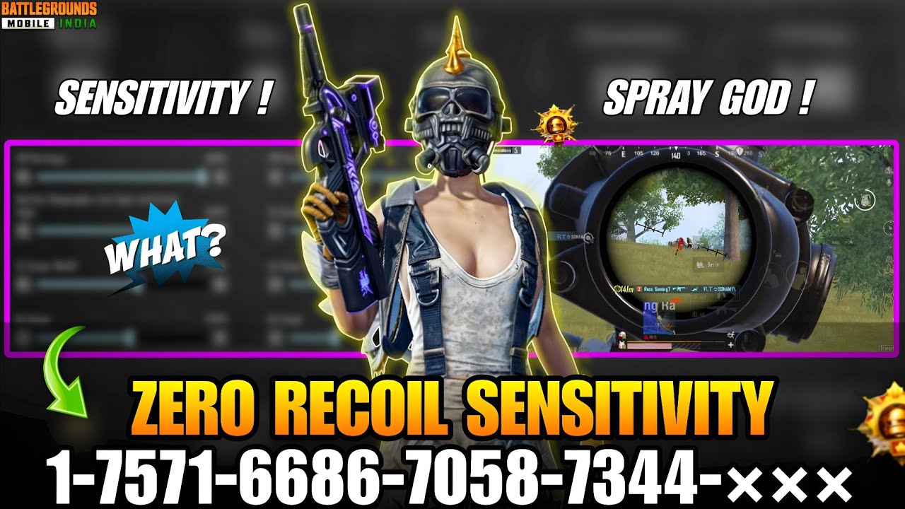 BEST ZERO RECOIL SENSITIVITY FOR BGMI | BGMI BEST GYRO SENSITIVITY CODE