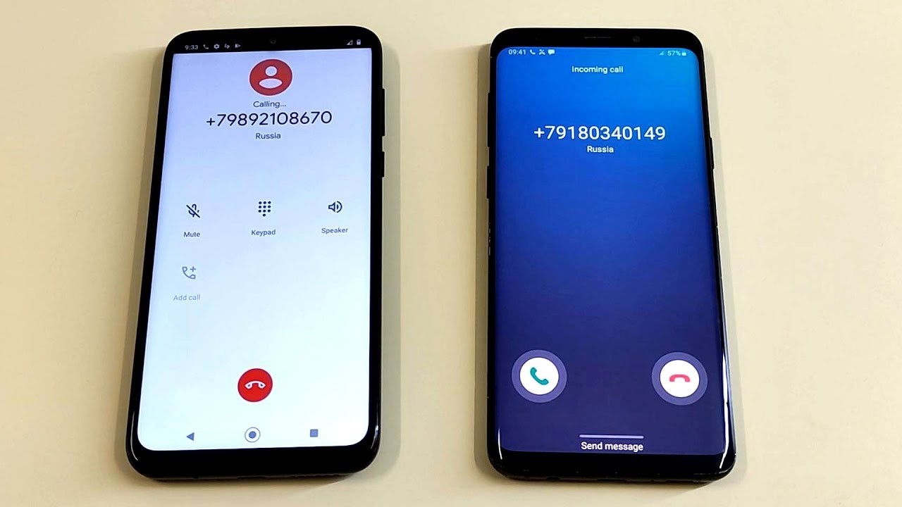 Motorola G8 plus vs Samsung Galaxy S9 plus incoming call & outgoing call