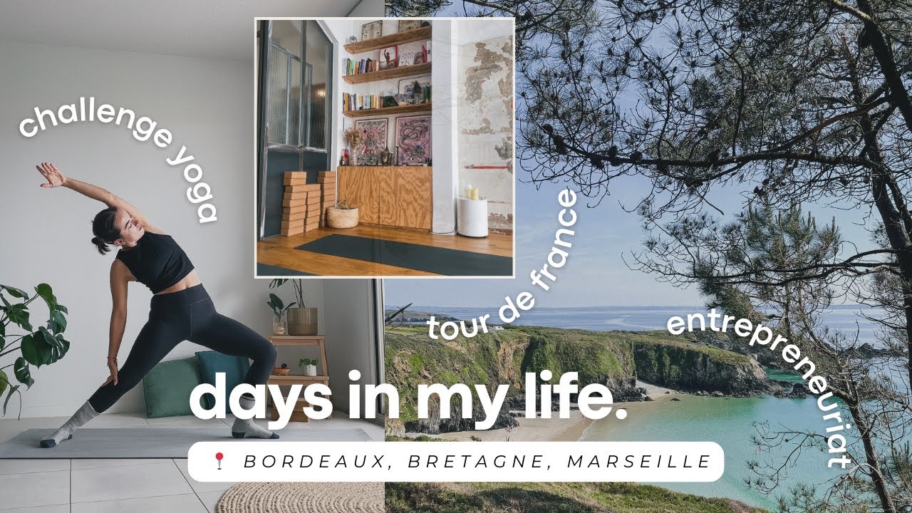 MA VIE DE PROF DE YOGA | challenge yoga en ligne et escapades bretonnes et marseillaises 🌊🦪💻