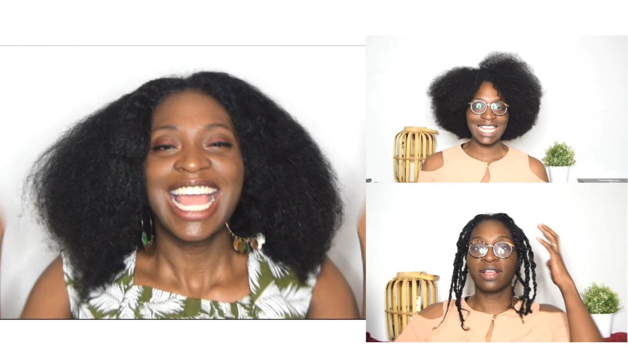 NO HEAT: Blow Out! Stretch 4B and 4C Hair -  African Threading Method