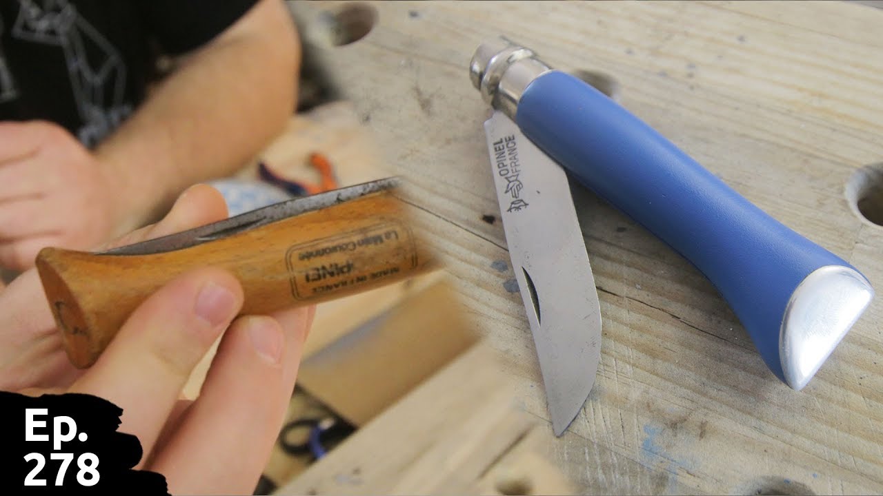 restauration et modification de mon vieux couteau rouillé opinel numéro 10 - Ep278