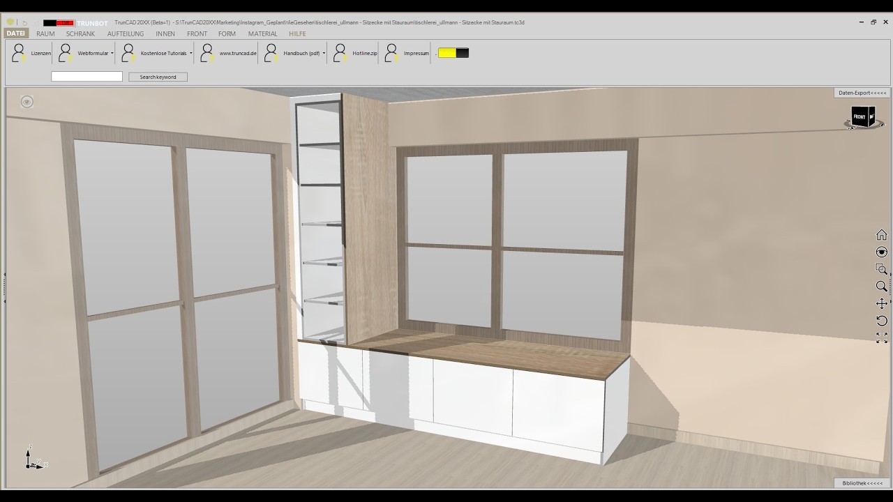 TrunCAD 20XX | Seating area with storage space
