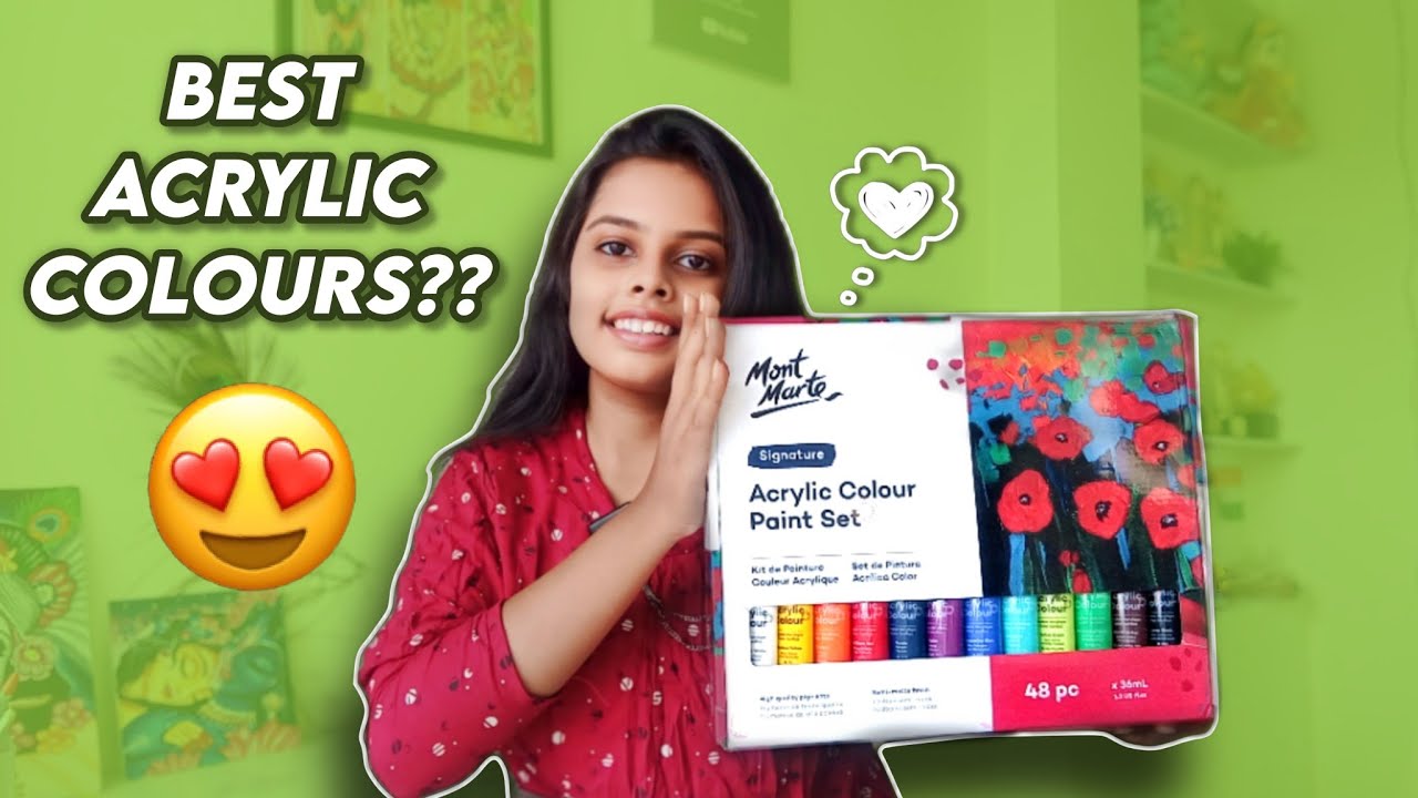 Best Acrylic Colour for Painting?😍 Mont Marte Acyrlic Colours Review, The Arts Cafe