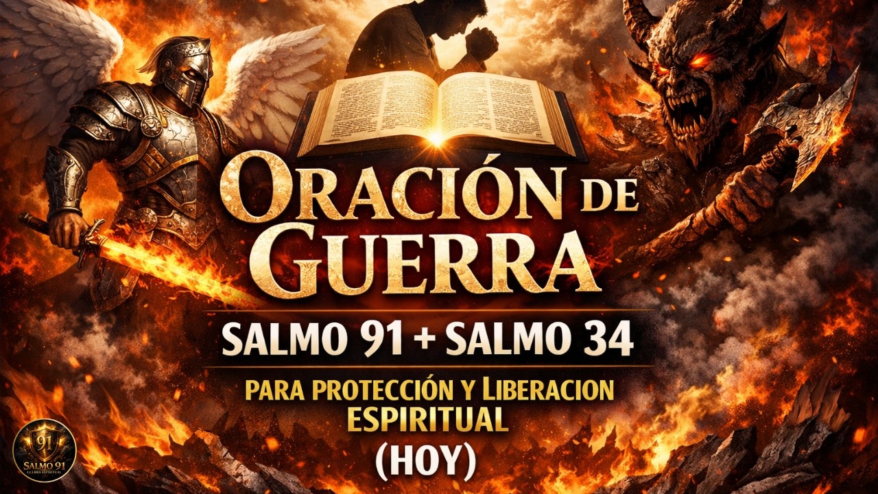 🔥 Oración de Guerra — Salmo 91 + Salmo 34 para Protección y Libertación Espiritual (HOY)