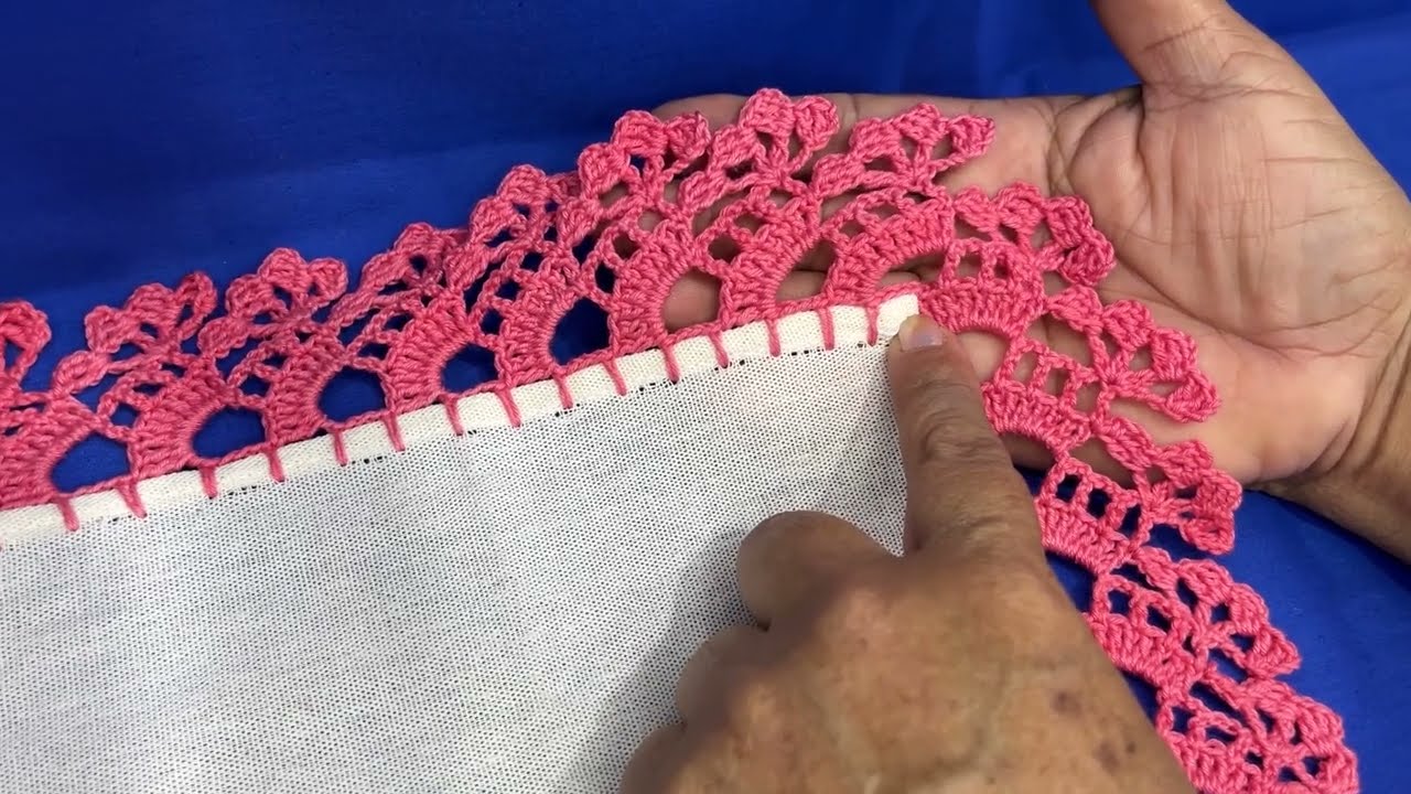 🌺Aprende esta PUNTILLA de UNA VUELTA🧶 ¡Te encantará!🌼@puntillasfaciles 841