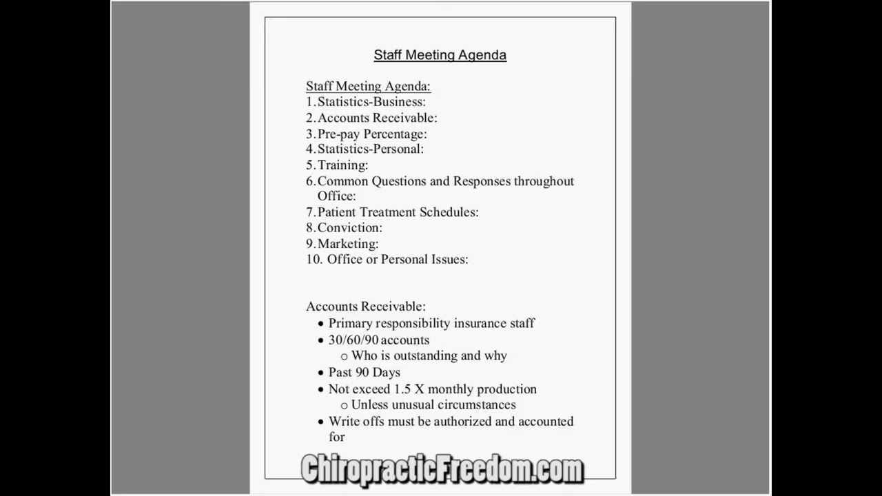 3 Staff Meeting Accounts Recievable