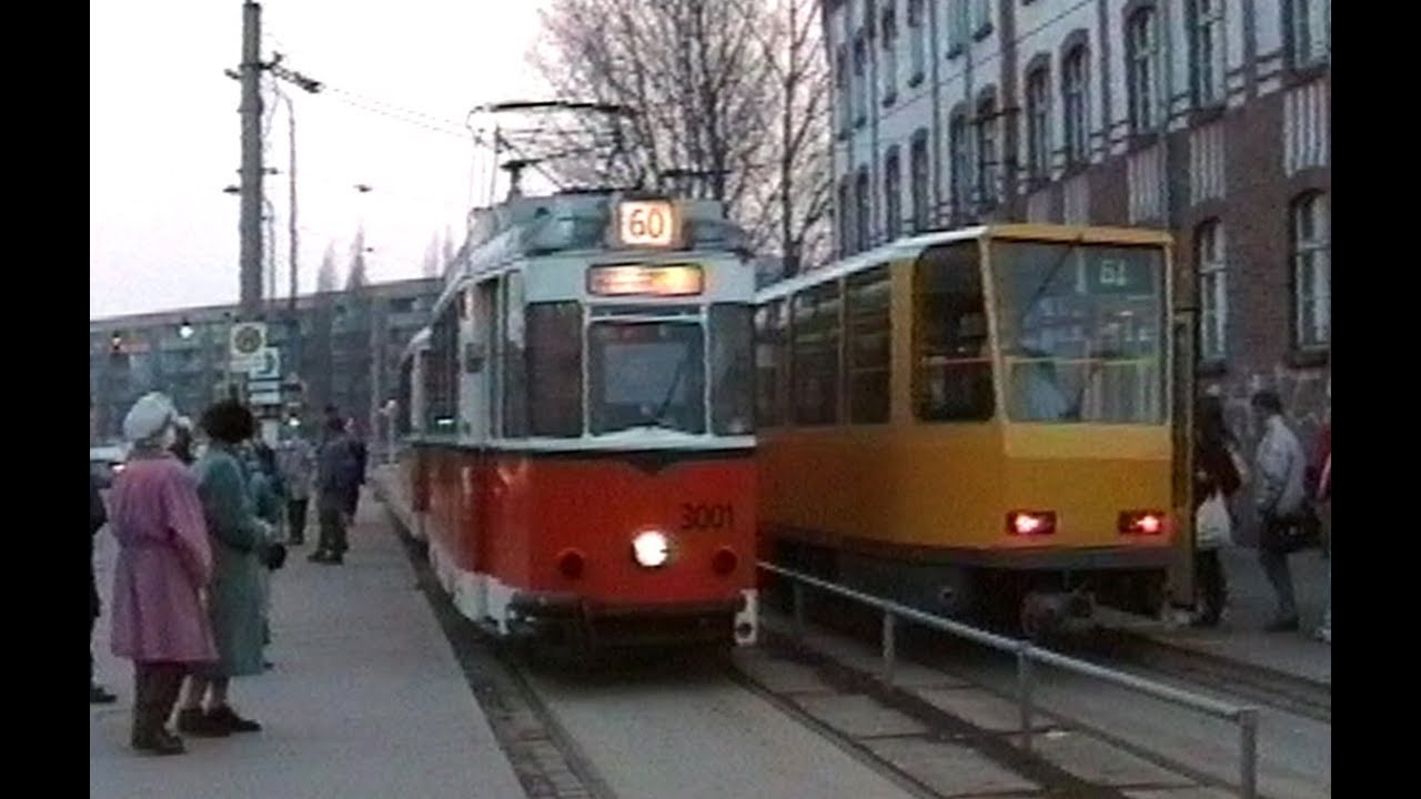 Berlin Schöneweide 1994: Straßenbahn-Rekozüge, Tatra KT4+T6 und Ikarus Busse