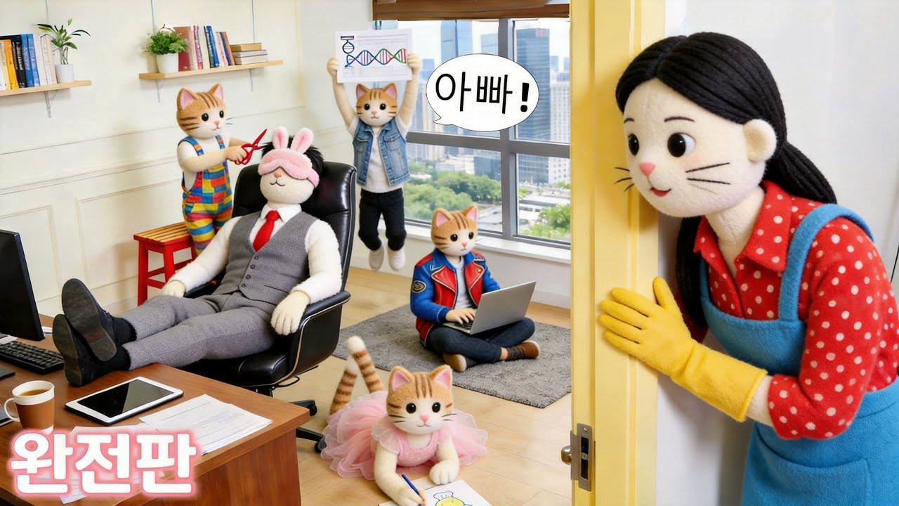불쌍한 싱글맘이 네 아이와 출근했는데, 뜻밖에 아이들이 몰래 사무실로 들어가 CEO 머리카락 잘라 DNA 검사! 99.99%! 아이들 외친다 “아빠 찾았어!”