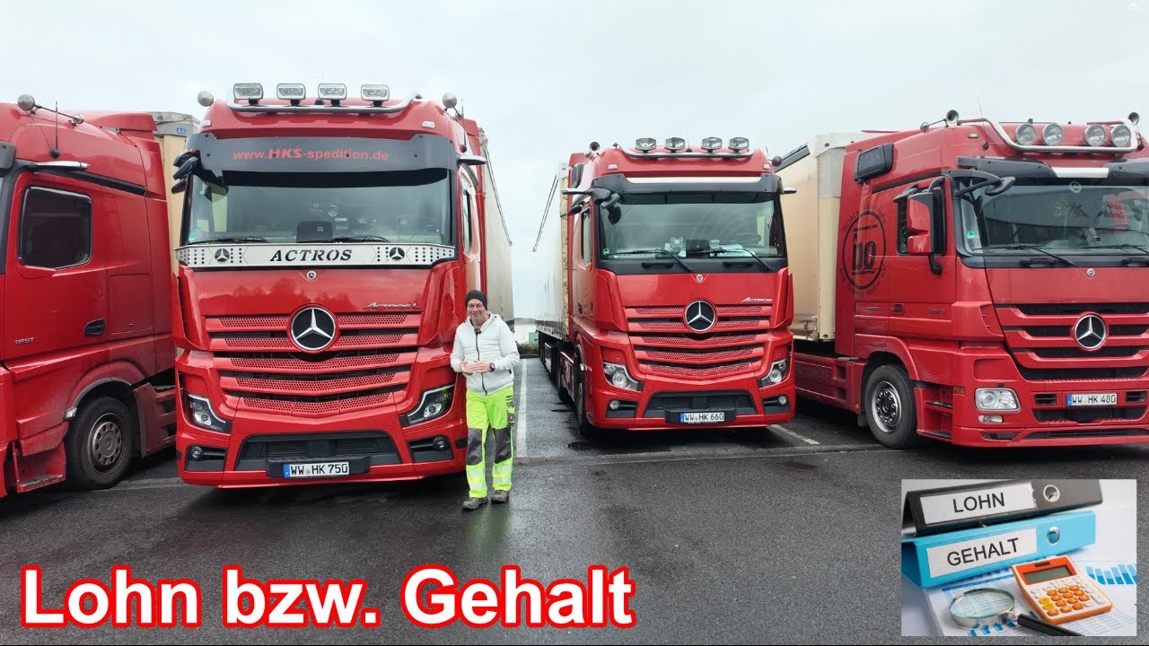 Lohn bzw. Gehalt bei LKW-Fahrern  die gerade anfangen. #lkw #lkwfahrer #trucker #gehalt
