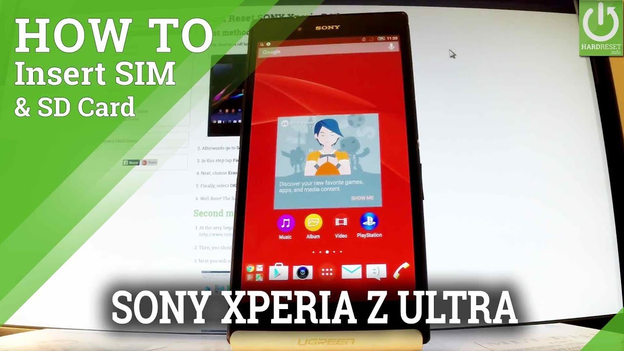 SONY Xperia Z Ultra INSERT SIM CARD / INSTALL MICRO SD
