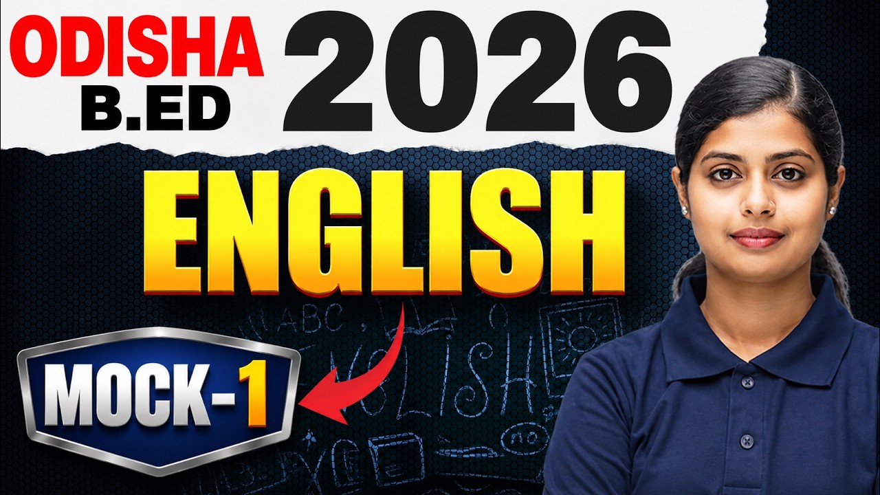 Odisha Bed 2026 | English Class I MOCK-1 | ENGLISH  By Baisali Mam