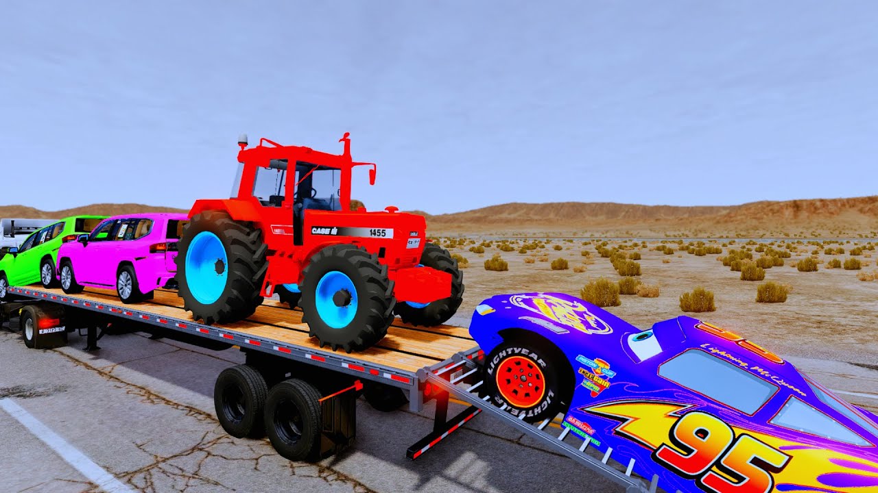 BeamNG Drive Flatbed Extreme Fails | What Happens When Physics Goes Wrong? #14