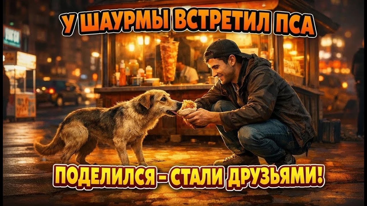 У ШАУРМЫ парень встретил ГОЛОДНОГО пса! Поделился едой - началась ДРУЖБА на века