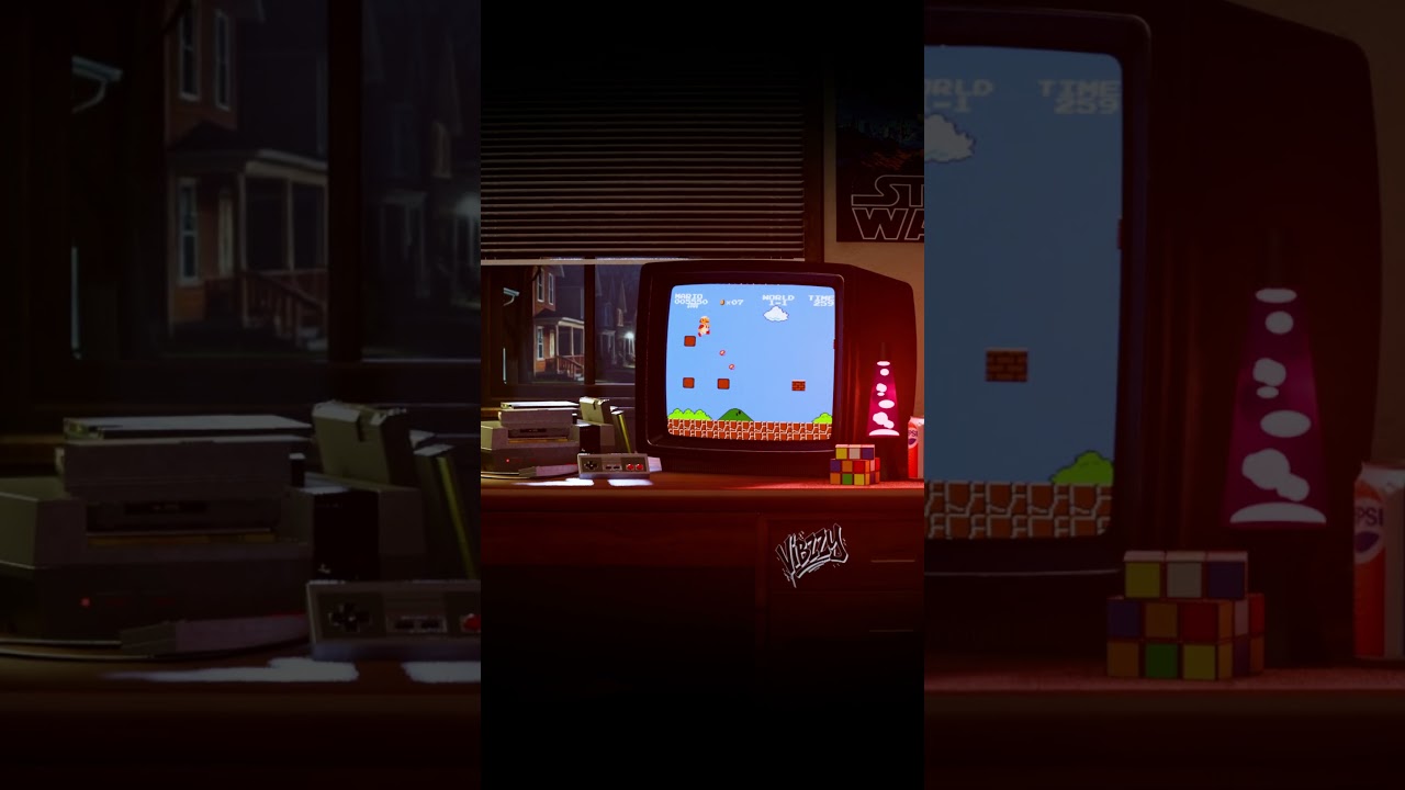 Back to the 80s playing NES at night #5 #retrogaming #retro #retrogame #retrogamer