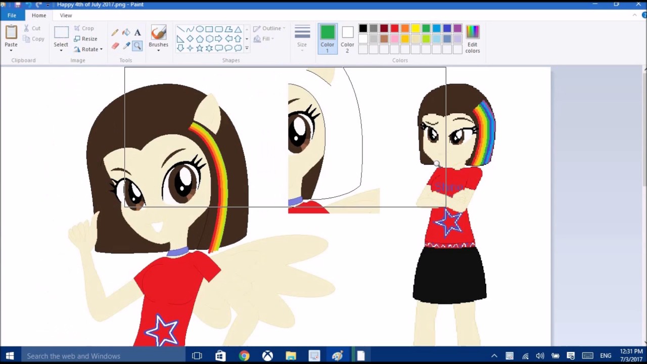 Speedpaint Hapy 4th of July! 2017 (MLP EG Base)