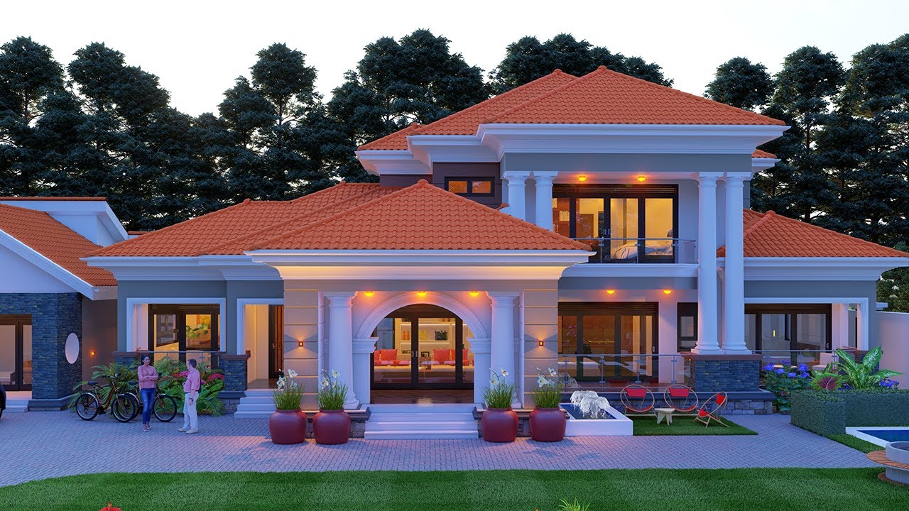 Project 40: Inside a 4-Bedroom Beautiful Stored House Design! [22.1mx16.9m] plot [100ftx100ft.]