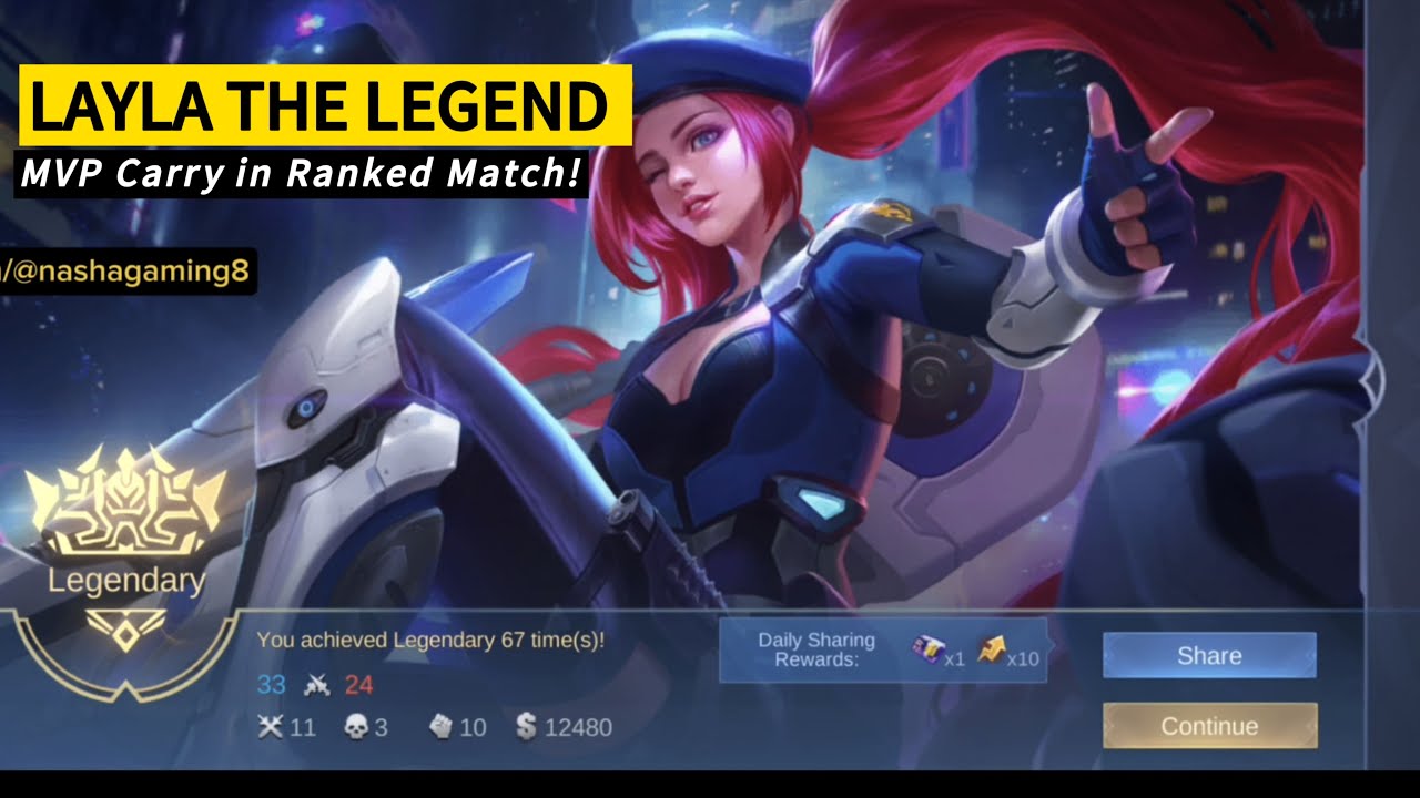 Legendary MVP 😱 | Layla&rsquo;s Insane Carry in Ranked! Moba Legends: 5v5!