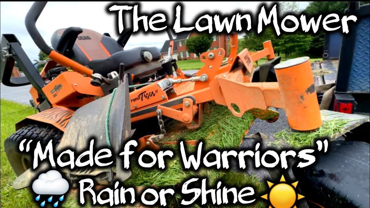 I’M WINNING AGAINST THE RAIN BECAUSE OF THIS LAWN MOWER, it’s THE DECK!!! #scag #lawnmowingbusiness