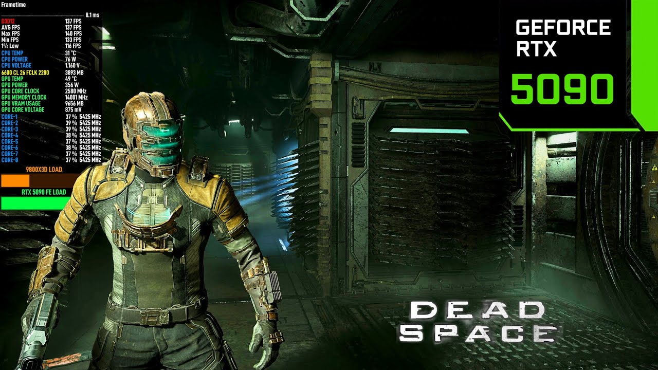 Dead Space Remake | RTX 5090 4K | Ultra Ray Tracing | 9800X3D