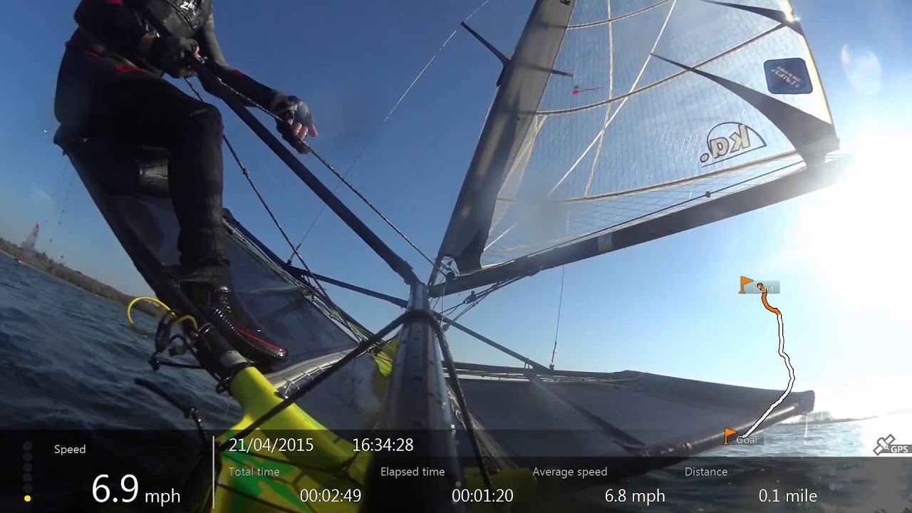 John's first time in a Foiling Moth - 26.9mph!!