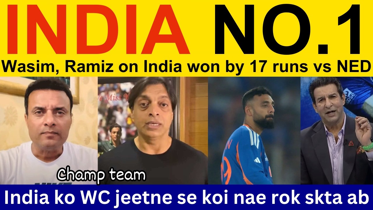 Tanveer Ahmed shocked on India won vs NED T20 WC 2026 | Pak Media, Shoaib Akhtar on Shivam Dube 66