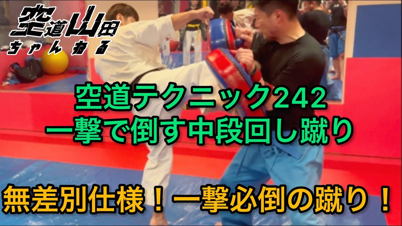 【武道】空道テクニック242「一撃で倒す中段回し蹴り」【格闘技】