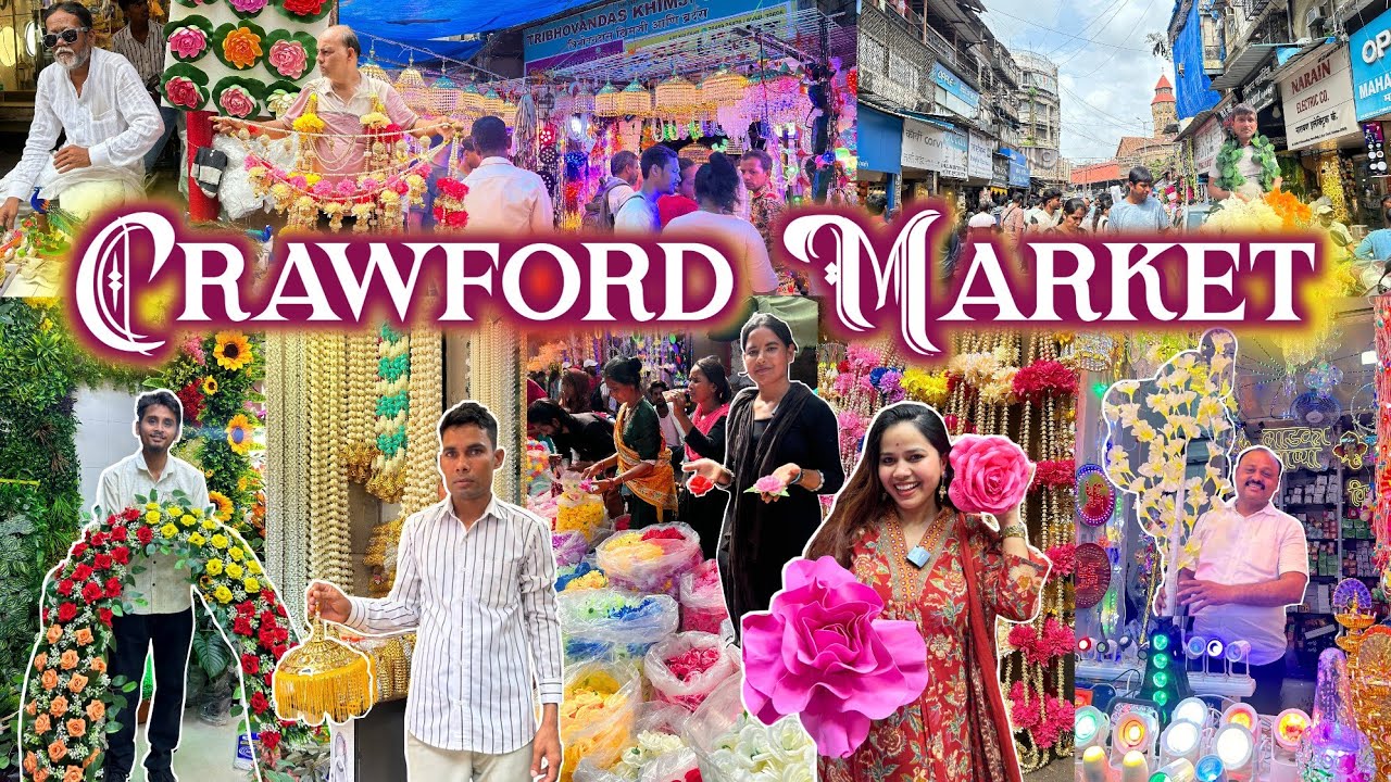 क्रॉफर्ड मार्केट- Crawford Market Mumbai | GANPATI FESTIVAL DECORATION 2025 | Mumbai Street Shopping