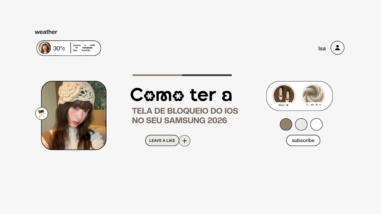 𔓘ㅤTELA DE BLOQUEIO DO IOS NO SAMSUNG!!! fontes do iphone, widgets, wallpapers e mais!