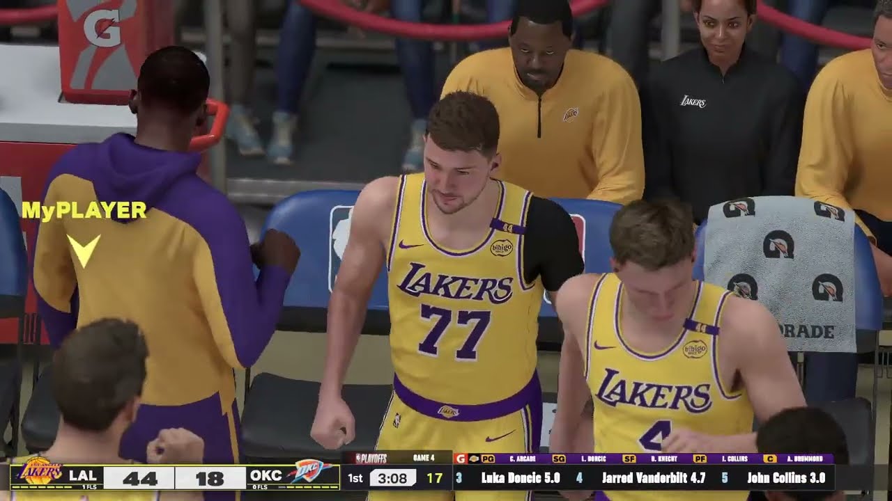 CMDR aRcADe in NBA 2K25: Season 2 Playoffs: 2nd Rnd; Game 4: (3-0) LA Lakers V (0-3) OKC Thunder.