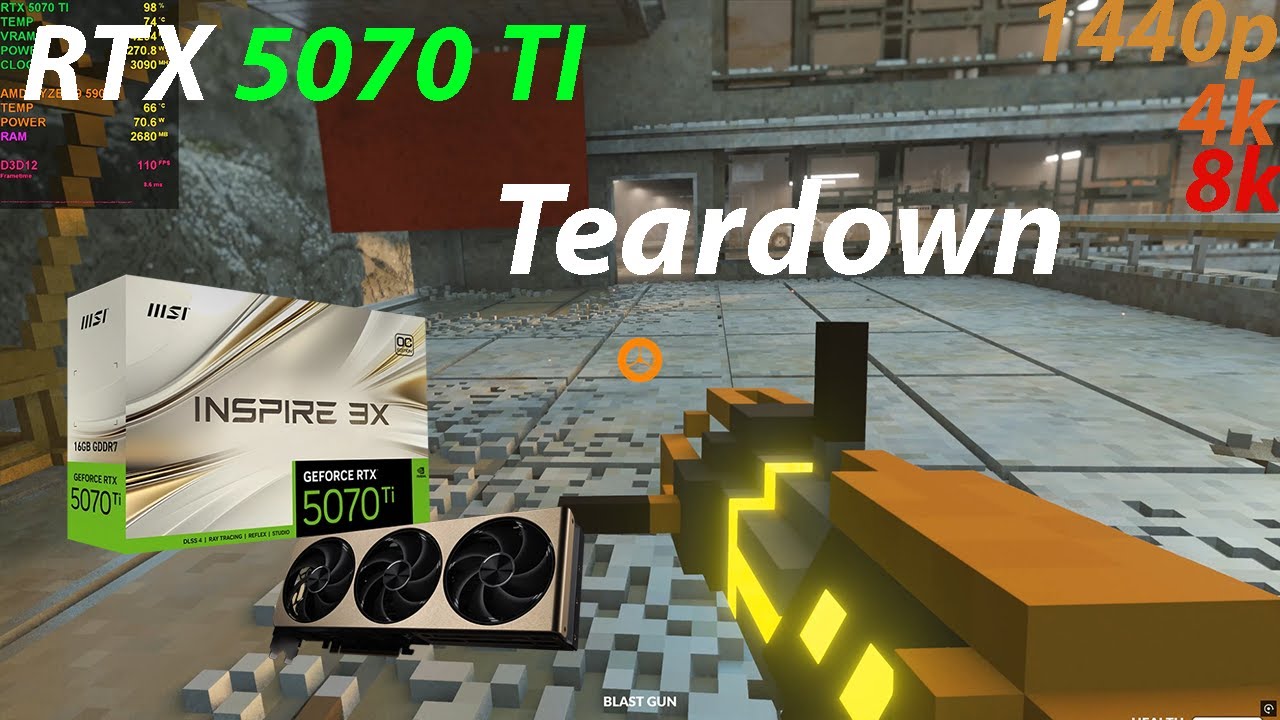 RTX 5070 TI OC - TEARDOWN (1440p, 4K, 8K)