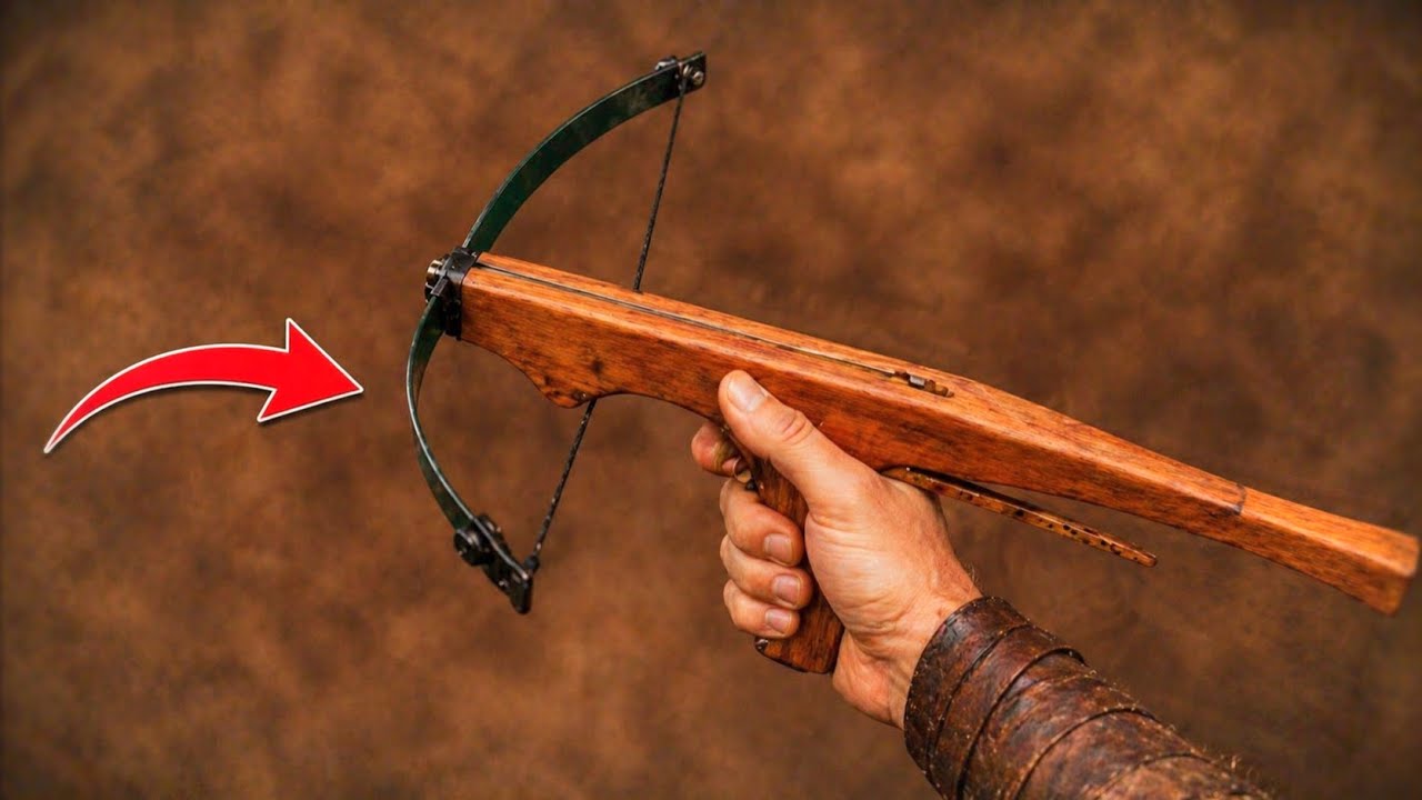 Wooden art // DIY a simple Crossbow from wood and scrap wood at home