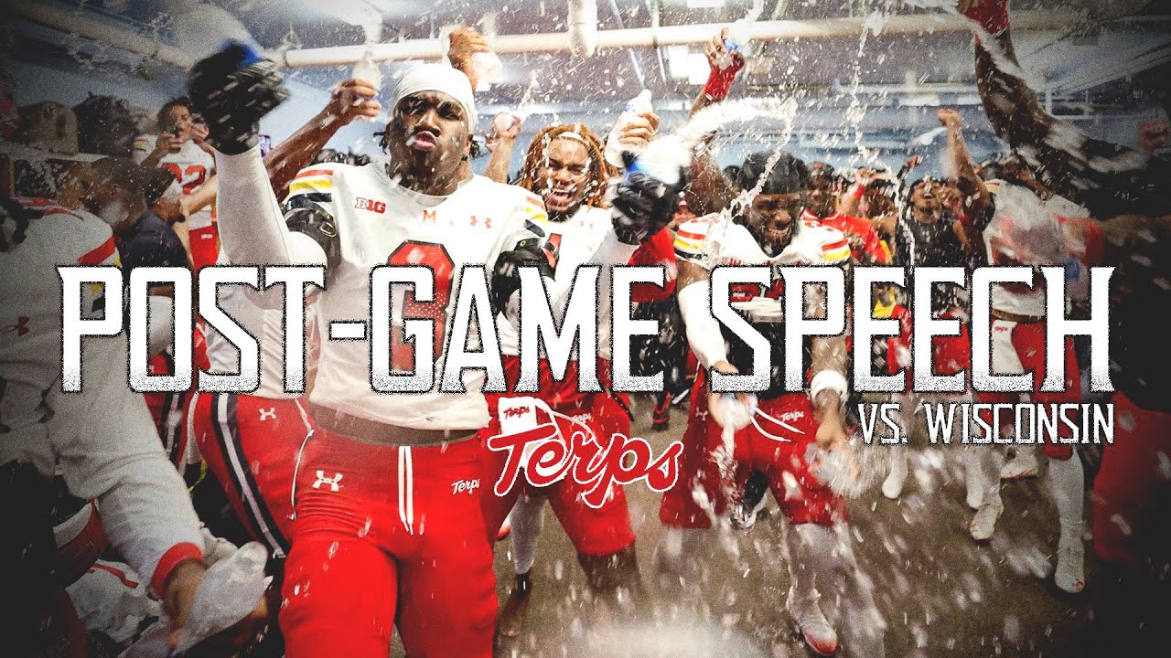 Maryland Football | Coach Michael Locksley Post Game Speech | Wisconsin