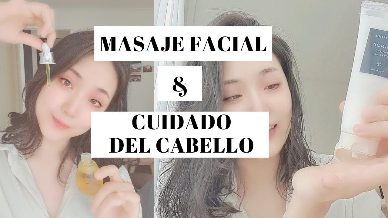 MASAJE FACIAL COREANO con ACEITE JOJOBA | RUTINA ENTERA HASTA CUIDADO DEL CABELLO (estilo LIVE🔴)