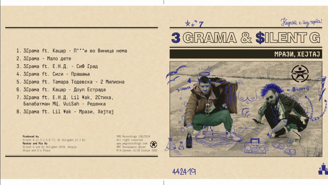 3Grama ft. Kacar - P_cki vo Vinica Nema (Prod.by $ilentG) | 01 | album: Mrazi, Hejtaj
