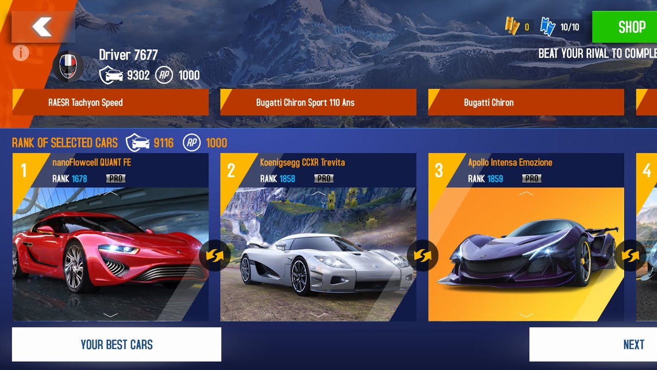 Asphalt 8 - Gauntlet Challenges With nanoFlowcell QUANT FE (B1678) - #Asphalt8Gauntlet 