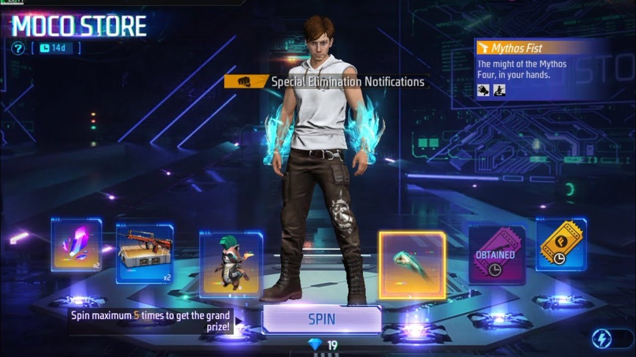Moco Store - Mythos Fist Skin I Free Fire Max