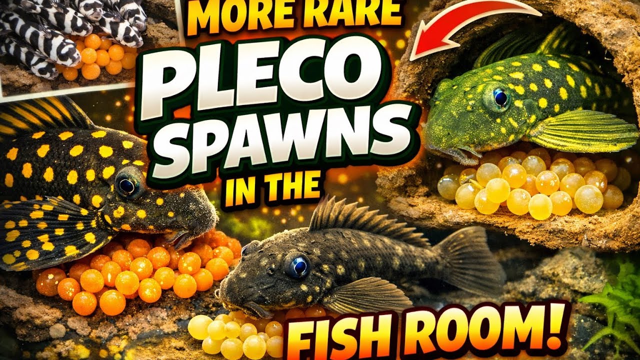 More plecos spawns in the fish room!