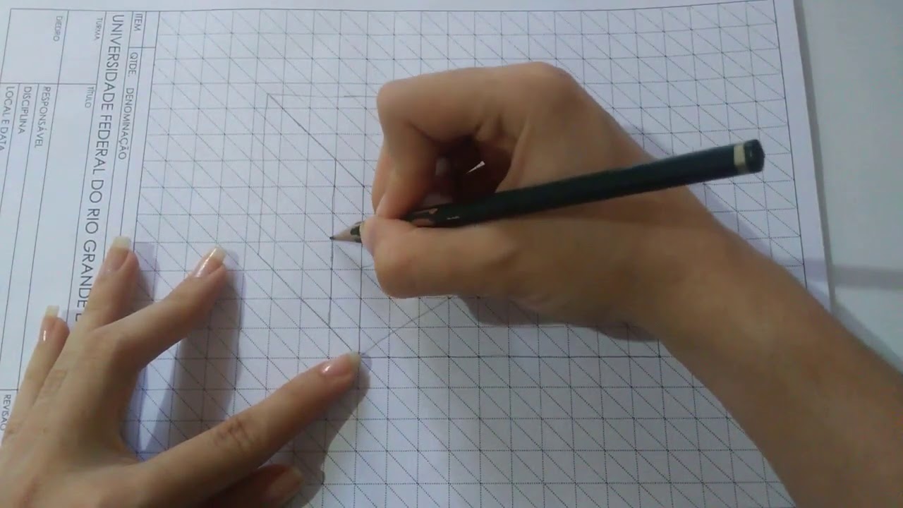 Perspectiva cavaleira(Desenho técnico) - Exercícios resolvidos 01/02