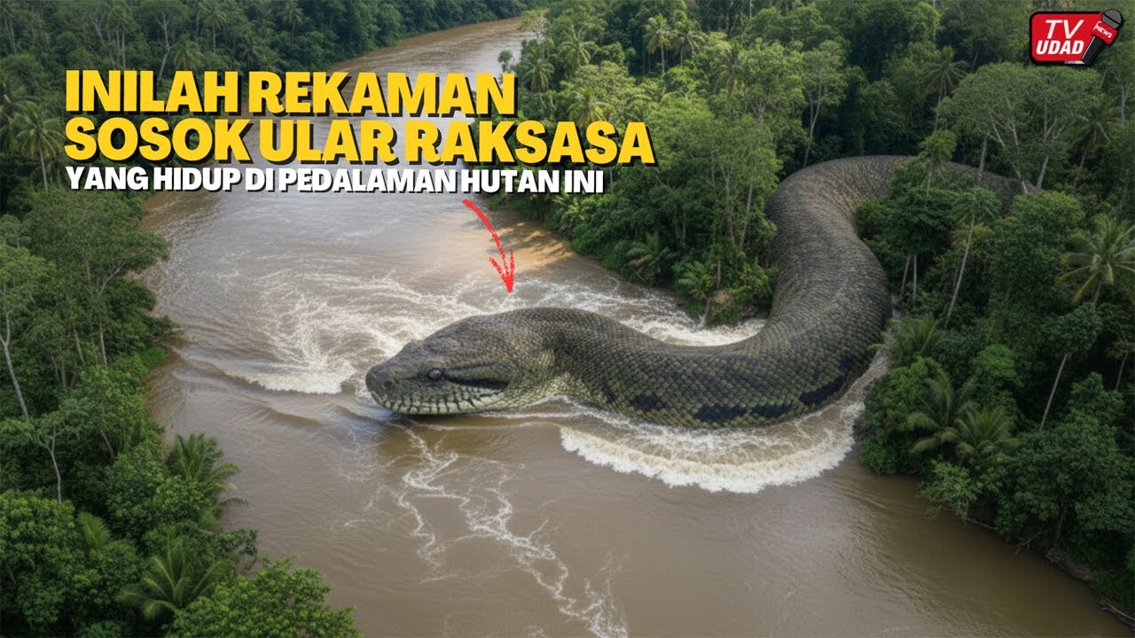 SEDANG VIRAL‼️Rekaman Mengejutkan Ini Menampakkan Sosok Ular Raksasa di Sungai Pedalaman Hutan...