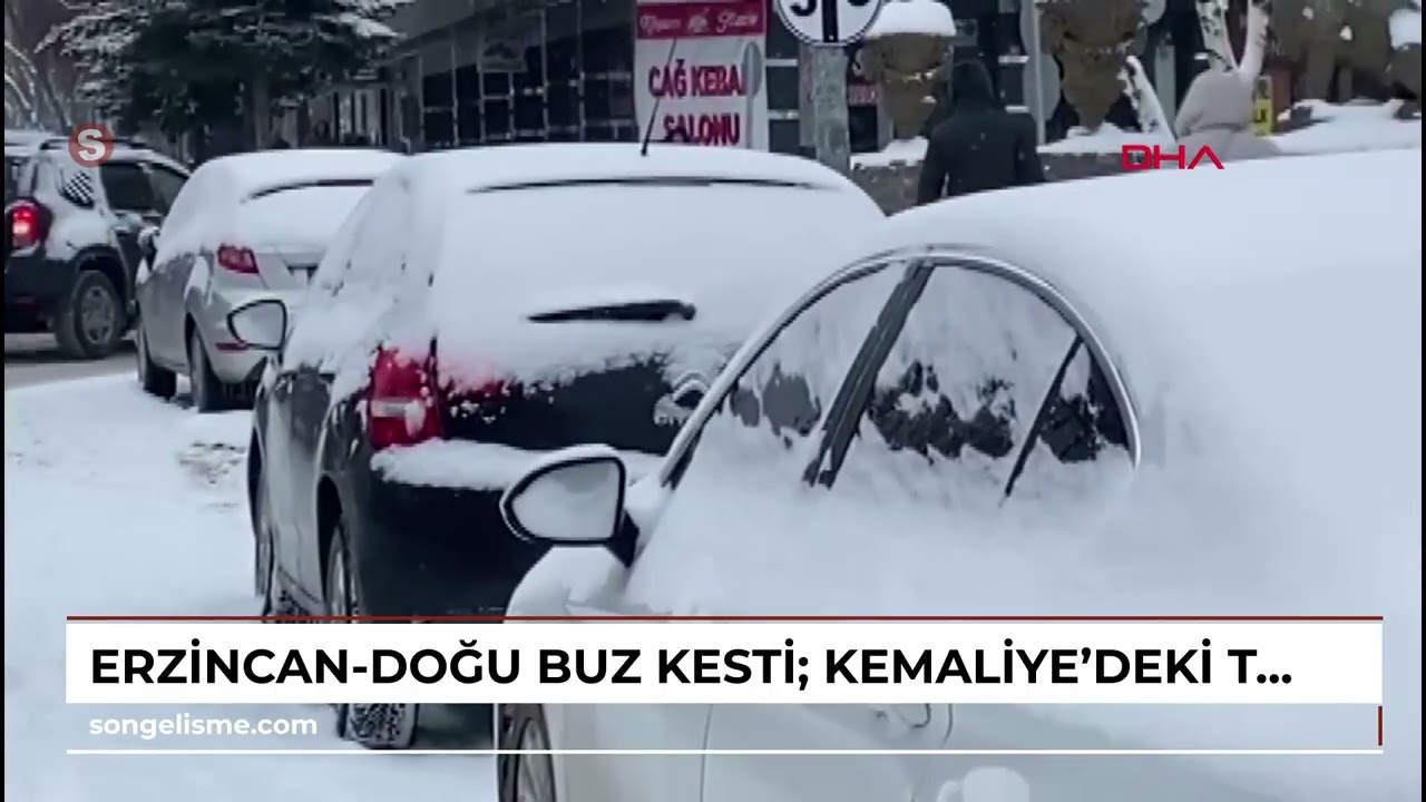 Erzincan-Doğu buz kesti: Kemaliye'deki taş yolda buz sarkıtları oluştu