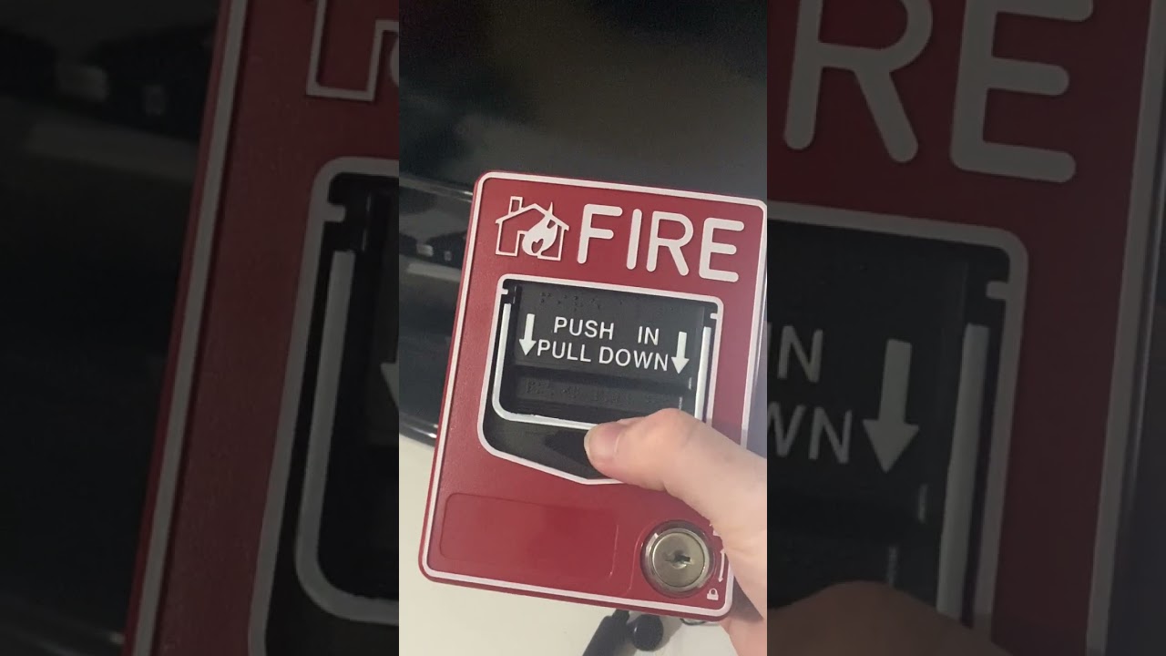 Unboxing a fire-lite BG-12 fire alarm pull station ( how to pull and reset the pull station )