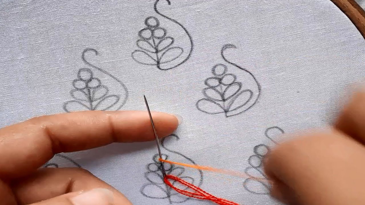 Hand embroidery. All over design for dresses, sharee, dupatta nice design