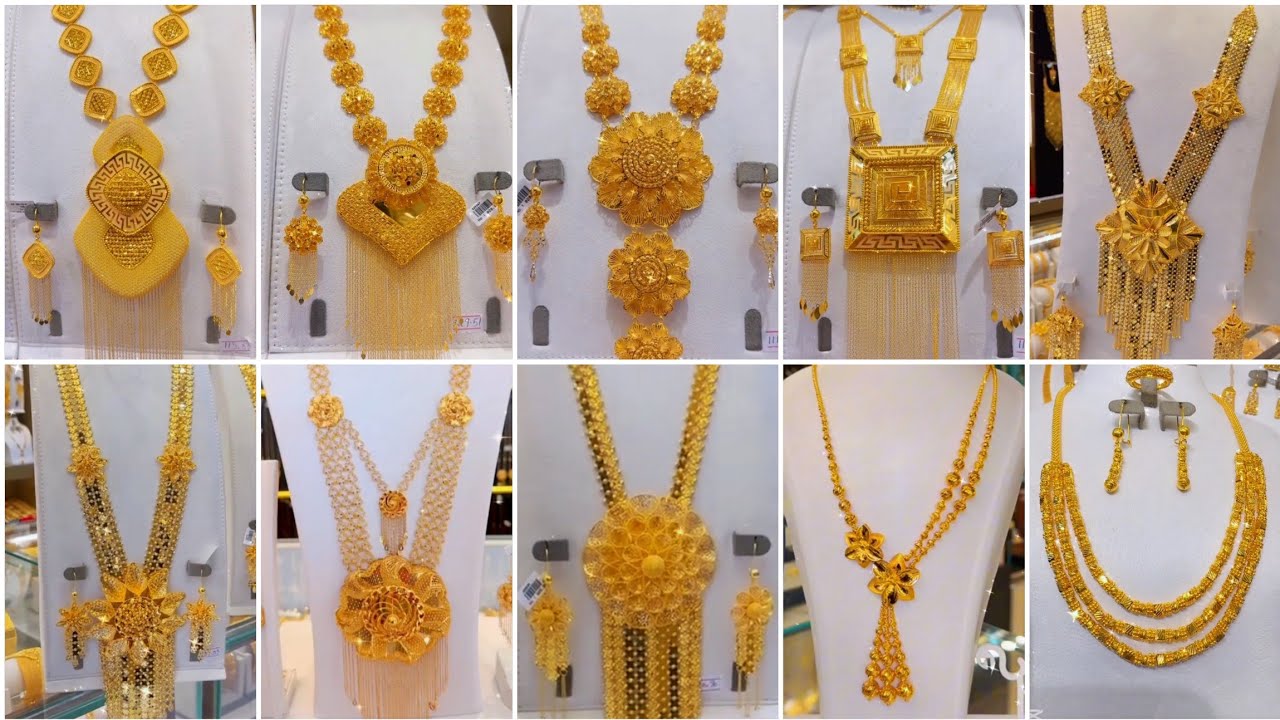 Latest trending Gold bridal necklace set design 2025|luxury gold bridal necklace set|new model 