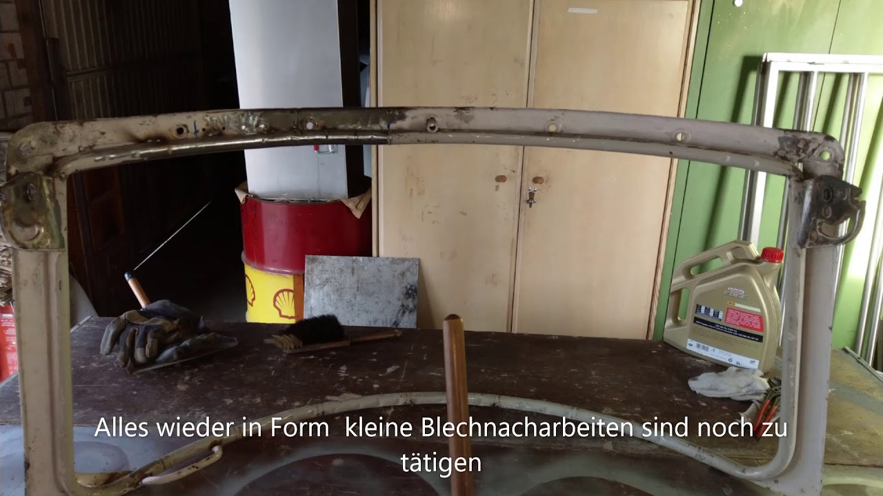 Güldner Traktor Instandsetzung Reparatur Scheibenrahmen Fritzmeier Verdeck Teil1
