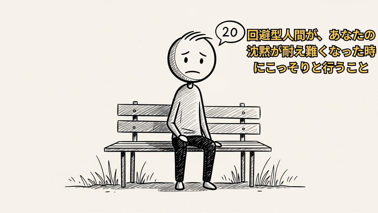 回避型人間が、あなたの沈黙が耐え難くなった時にこっそりと行うこと